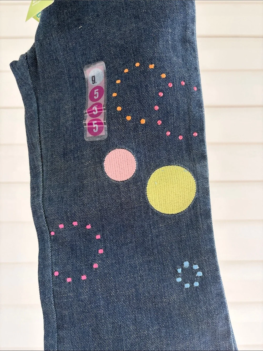 NWT Vintage Y2K Gymboree Girls Set Size 5 Bubbles Top & Embellished Flare Jeans